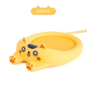 Thermal Cup Base Smart Heat Preservation Coaster Can Be Heated And Adjusted In Three Gears (Option: Yellow-US220V)