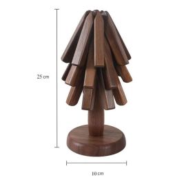 Black Walnut Solid Wood Table Decoration A Tree Anti-scald Thermal Pad (Option: Walnut Heat Proof Mat A Tree)