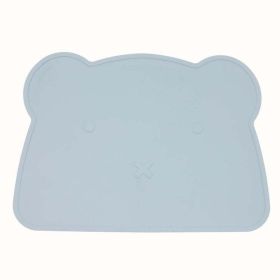 Baby Bear Shape Silicone Washable Insulated Placemat (Size/Age: Average Size (0-8Y), Color: Blue)